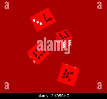 Dice floating in the air, showing the word 'luck'. Illustration about probability, luck, fortune, possibility and hope Stock Vector