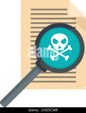 Fraud personal paper icon. Flat illustration of fraud personal paper vector icon isolated on white background Stock Vector