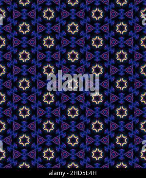 Blue, red and yellow color seamless pattern texture and template. Multicolored. Colorful ornamental graphic design. Colored mosaic ornaments. Vector i Stock Vector