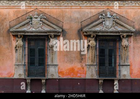 Museo Casa Montejo, 16th century house-turned into a museum, Plaza Grande, Merida Mexico Stock Photo