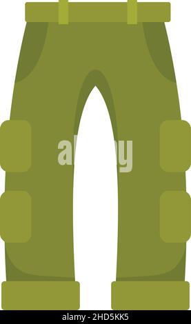 Fisherman pants icon. Flat illustration of fisherman pants vector icon isolated on white background Stock Vector
