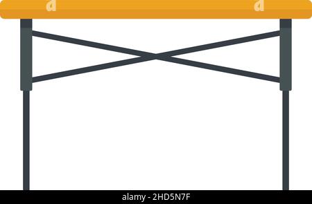Folding fishing table icon. Flat illustration of folding fishing table vector icon isolated on white background Stock Vector