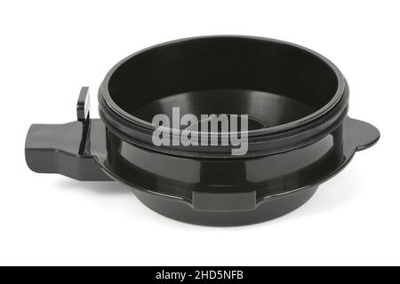 Electric blender coffee grinder bowl, kitchen equipment isolated on white background. High resolution photo. Full depth of field. Stock Photo