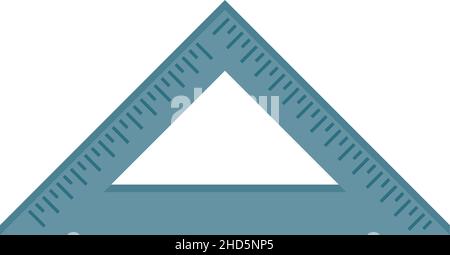 School angle ruler icon. Flat illustration of school angle ruler vector icon isolated on white background Stock Vector
