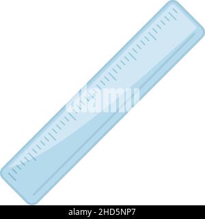 School ruler icon. Flat illustration of school ruler vector icon isolated on white background Stock Vector