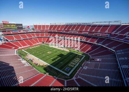 Santa Clara, USA. 02nd Jan, 2022. Levi's stadium before the start of the  game between San Francisco 49ers and Houston Texans in Santa Clara,  California, Sunday January 2, 2022. (Image of Sport/Neville