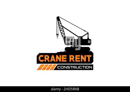 Crane logo template vector. Heavy equipment logo vector for construction company. Creative Crane illustration for logo. Stock Vector