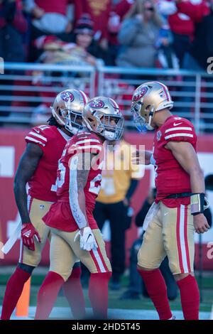 San Francisco 49ers celebrate their third quarter goal line stance that  stopped a Cincinnati Bengals scoring threat from within the one-yard-line,  on a fourth down situation, during Super Bowl XVI in Pontiac