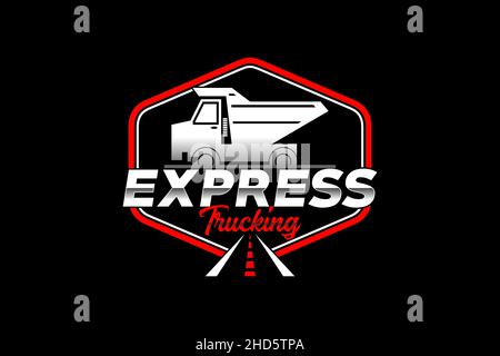 Truck silhouette abstract logo template vector. suitable for cargo logo ...
