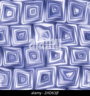 Large Blue Squiggly Swirly Spiral Squares Seamless Texture Pattern Stock Photo