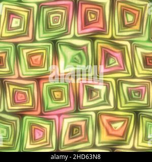 Large Christmas Squiggly Swirly Spiral Squares Seamless Texture Pattern Stock Photo