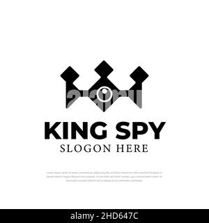 Crown Royal and King spy logo design inspiration Vector,symbols,icons,design templates Stock Vector