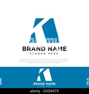 Logo Design Monogram KT Amazing professional trendy awesome artistic Modern,unique,simple,symbol,icons,templates,creative.Premium business logo Stock Vector