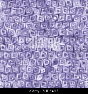 Tiny Purple Lavender Lilac Squiggly Swirly Spiral Squares Seamless Texture Pattern Stock Photo