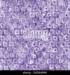 Tiny Violet Purple Squiggly Swirly Spiral Squares Seamless Texture Pattern Stock Photo
