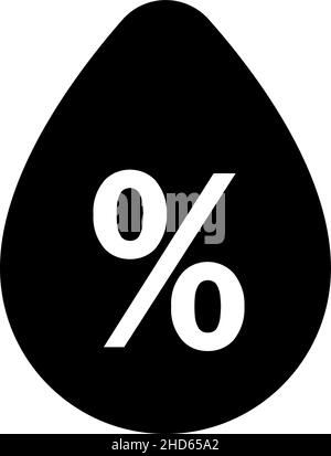 Humidity (percentage) vector icon illustration Stock Vector