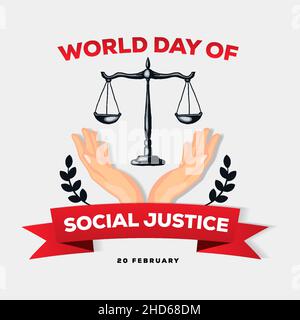 world day of social justice design vector illustration. 20 february