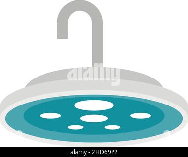 Doctor surgical light icon. Flat illustration of doctor surgical light vector icon isolated on white background Stock Vector