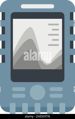 Echo sounder icon. Flat illustration of echo sounder vector icon isolated on white background Stock Vector