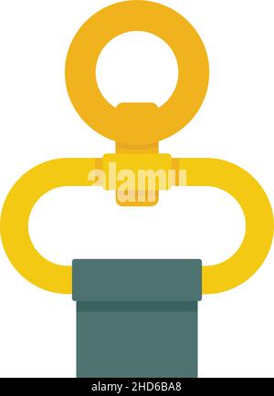 Industrial climber belt ring icon. Flat illustration of industrial climber belt ring vector icon isolated on white background Stock Vector