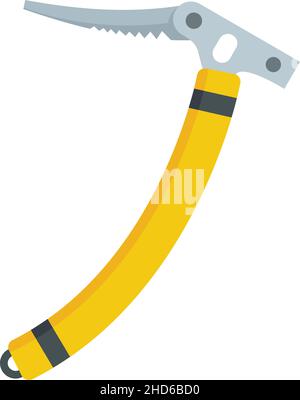 Industrial climber ice axe icon. Flat illustration of industrial climber ice axe vector icon isolated on white background Stock Vector