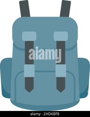 Industrial climber backpack icon. Flat illustration of industrial climber backpack vector icon isolated on white background Stock Vector