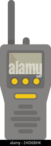 Industrial climber walkie talkie icon. Flat illustration of industrial climber walkie talkie vector icon isolated on white background Stock Vector