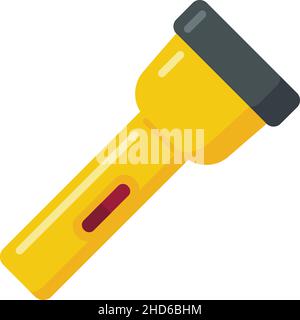 Industrial climber flashlight icon. Flat illustration of industrial climber flashlight vector icon isolated on white background Stock Vector