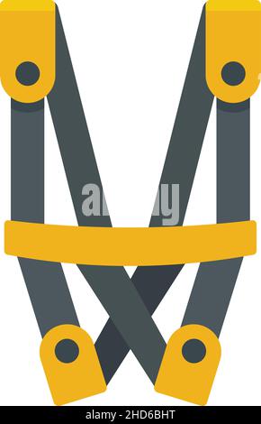 Industrial climber security belt icon. Flat illustration of industrial climber security belt vector icon isolated on white background Stock Vector