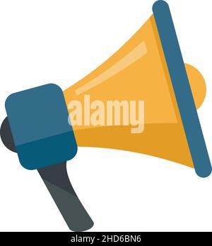 Megaphone linguist icon. Flat illustration of megaphone linguist vector icon isolated on white background Stock Vector