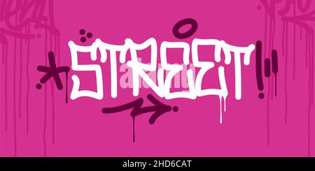 Simple Abstract Hip Hop Hand Written Urban Street Art Graffiti Style Word Street Vector Illustration Stock Vector