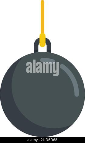 Wrecking ball icon. Flat illustration of wrecking ball vector icon isolated on white background Stock Vector
