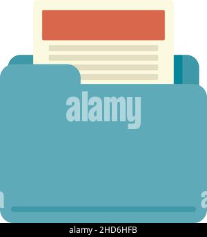 Product manager file folder icon. Flat illustration of product manager file folder vector icon isolated on white background Stock Vector