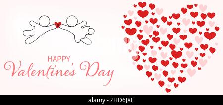 Happy valentine day background Stock Vector