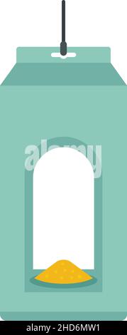Paper bird feeders icon. Flat illustration of paper bird feeders vector icon isolated on white background Stock Vector