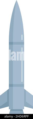 Missile aircraft icon. Flat illustration of missile aircraft vector icon isolated on white background Stock Vector