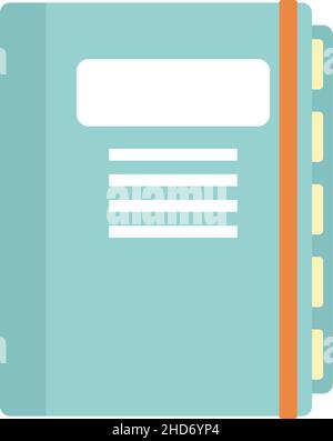 Notebook estimator icon. Flat illustration of notebook estimator vector icon isolated on white background Stock Vector