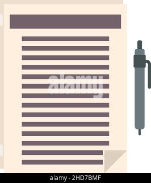 Realtor documents icon. Flat illustration of realtor documents vector icon isolated on white background Stock Vector