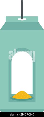 Paper bird feeders icon. Flat illustration of paper bird feeders vector icon isolated on white background Stock Vector