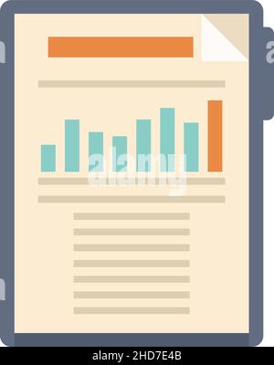 Estimator clipboard icon. Flat illustration of estimator clipboard vector icon isolated on white background Stock Vector