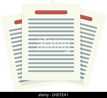 Estimator office papers icon. Flat illustration of estimator office papers vector icon isolated on white background Stock Vector