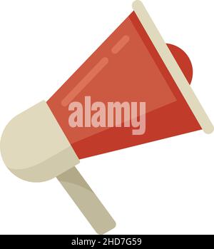 Foreign language megaphone icon. Flat illustration of foreign language megaphone vector icon isolated on white background Stock Vector