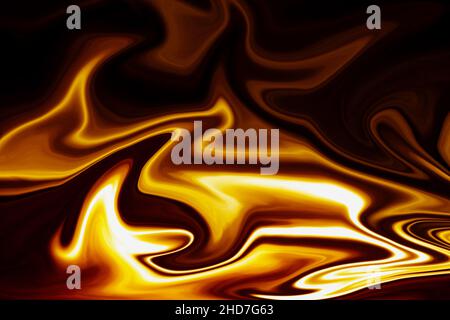 Misty Flames, Abstract Digital Marbling Stock Photo