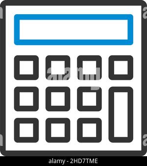 Statistical Calculator Icon. Editable Bold Outline With Color Fill Design. Vector Illustration. Stock Vector