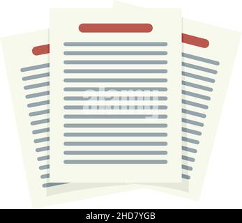 Estimator office papers icon. Flat illustration of estimator office papers vector icon isolated on white background Stock Vector