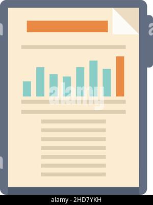 Estimator clipboard icon. Flat illustration of estimator clipboard vector icon isolated on white background Stock Vector