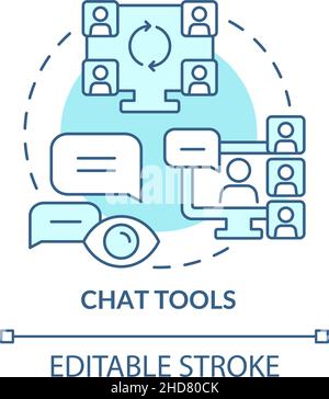 Chat tools turquoise concept icon Stock Vector
