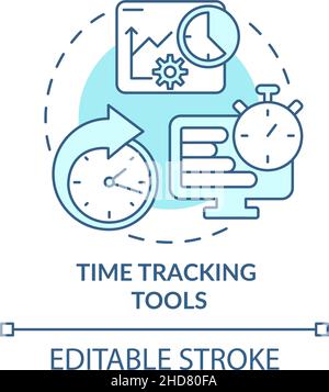 Time tracking tools concept icon Stock Vector Image & Art - Alamy