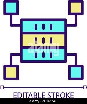 Data storage space RGB color pixel perfect icon Stock Vector