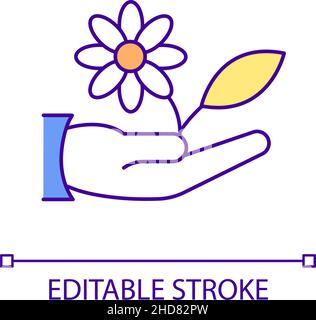 Showing generosity RGB color icon Stock Vector